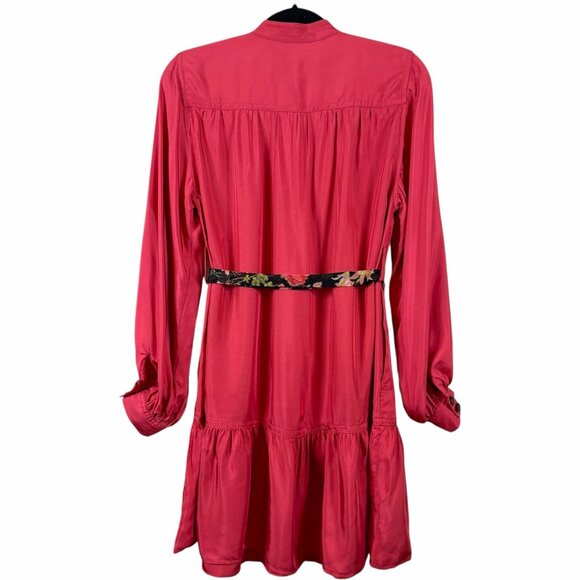 BANANA REPUBLIC Women’s Utility Dress Orange-Pink Size XS Long Sleeve Oversized - Picture 3 of 10